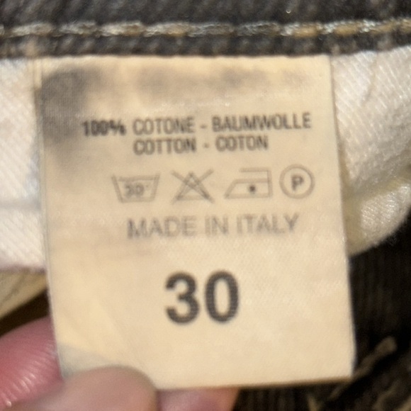 Neil Barrett Made in Italy Grey Wash Boot Cut Low Rise Button Fly Jeans - Picture 7 of 7